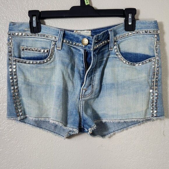 Current/Elliot The Boyfriend Short Silver Stud Wash No. 6007.-0001 Size 27 NWT - Picture 5 of 16